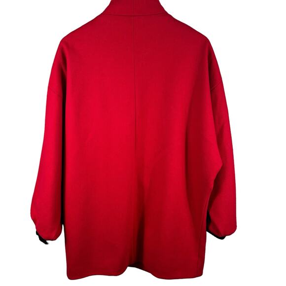 International Scene Women's Size 9/10 Red Vintage Wool Winter MaxiCoat Peacoat - Picture 3 of 16